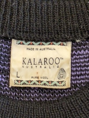 Vintage Kalaroo Coogi Style Pure Wool Sweater, Men's Large, Made