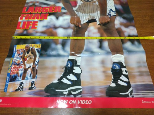 Vtg 1995 Shaquille O'Neal Larger Than Life NBA Documentary Movie Poster 39x27 - Picture 11 of 15
