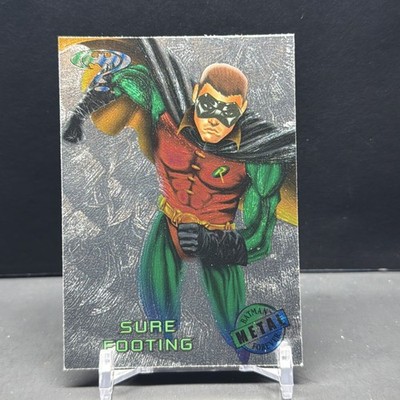 1995 Fleer Metal Batman Forever Silver Flasher Robin Sure Footing #66
