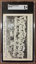 1906 F. P. Burke White Sox Baseball Post Card SGC 1 Ed Walsh Comiskey Smith Owen
