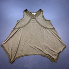 Knox Rose Dress Women’s Small Green Sleeveless Boho Asymmetrical Hem Casual