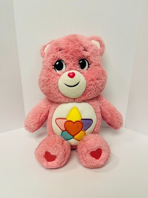 Care Bears Unlock the Magic True Heart Bear Pink Fluffy Stuffed Plush 2022 13''