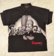 Vintage Y2K The Simpsons Sopranos 2001 button up shirt