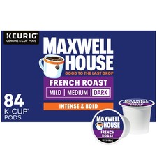 Maxwell House French Roast Dark Roast K-Cup Coffee Pods, 84 ct Box