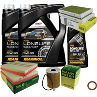 Inspektionspaket 11L Mannol Longlife 5W-30 FüR Mercedes W221 S 420 Cdi/S 450