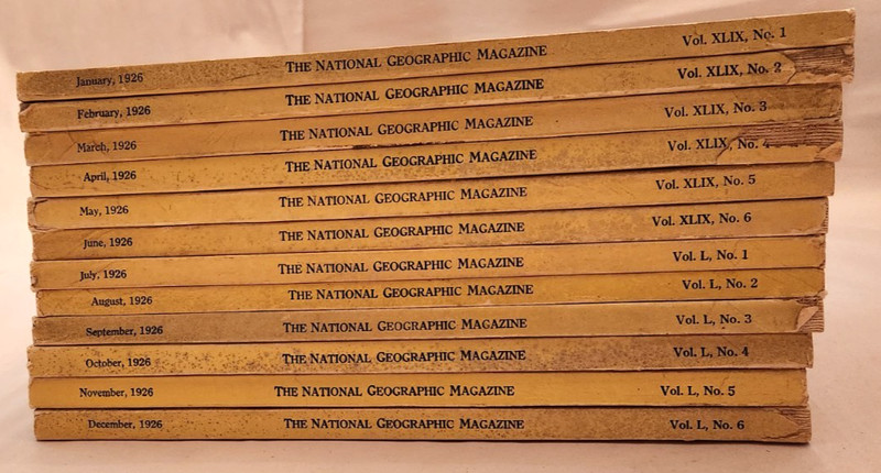 1926 Vintage National Geographic Magazine - 12 Monthly Issues COMPLETE YEAR