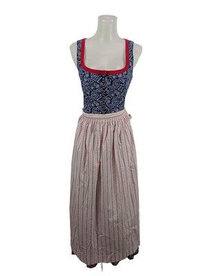 TRACHTENECHT AUSTRIA Dirndl Damen Trachtenmode Gr. DE 38 blau-weiß