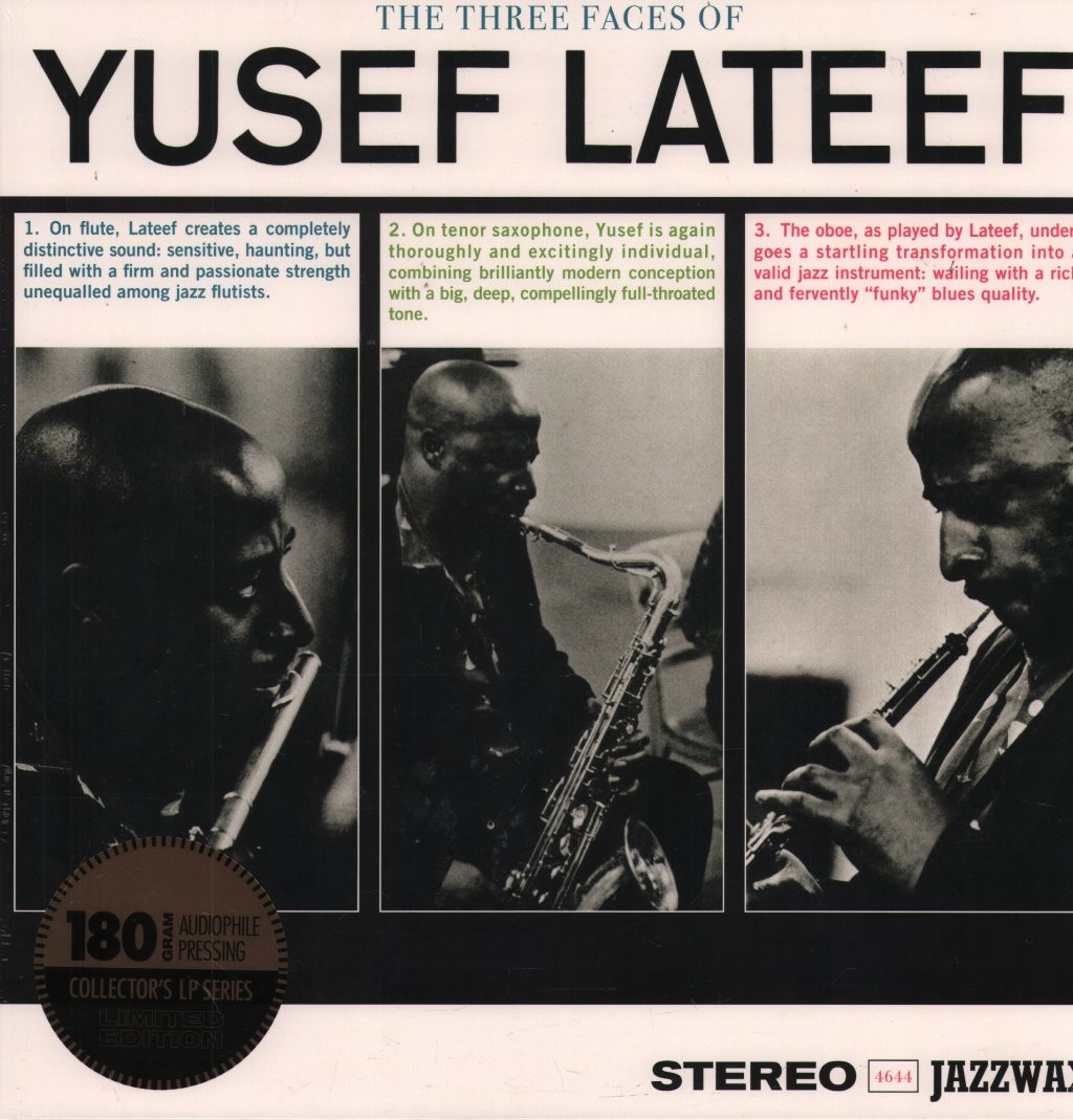 Yusef Lateef Three Faces of Yusef Lateef LP vinyl Europe Jazz Wax 2025 Limited
