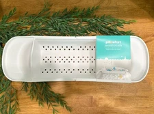 Pillowfort Expandable Bath 🛁 Tub Storage Caddy - White 21.7"L x 3.7"H x 7"W NEW
