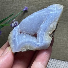 Blue chalcedony stone Rough Mineral Specimen 70-38-14mm  F6