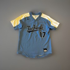 Nike Mens North Carolina Tar Heels Vapor Elite Baseball Jersey Large Blue 818546