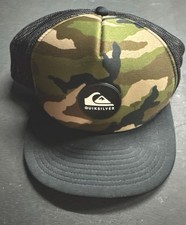 Quiksilver Hat Cap Snapback Camo  Mesh Trucker