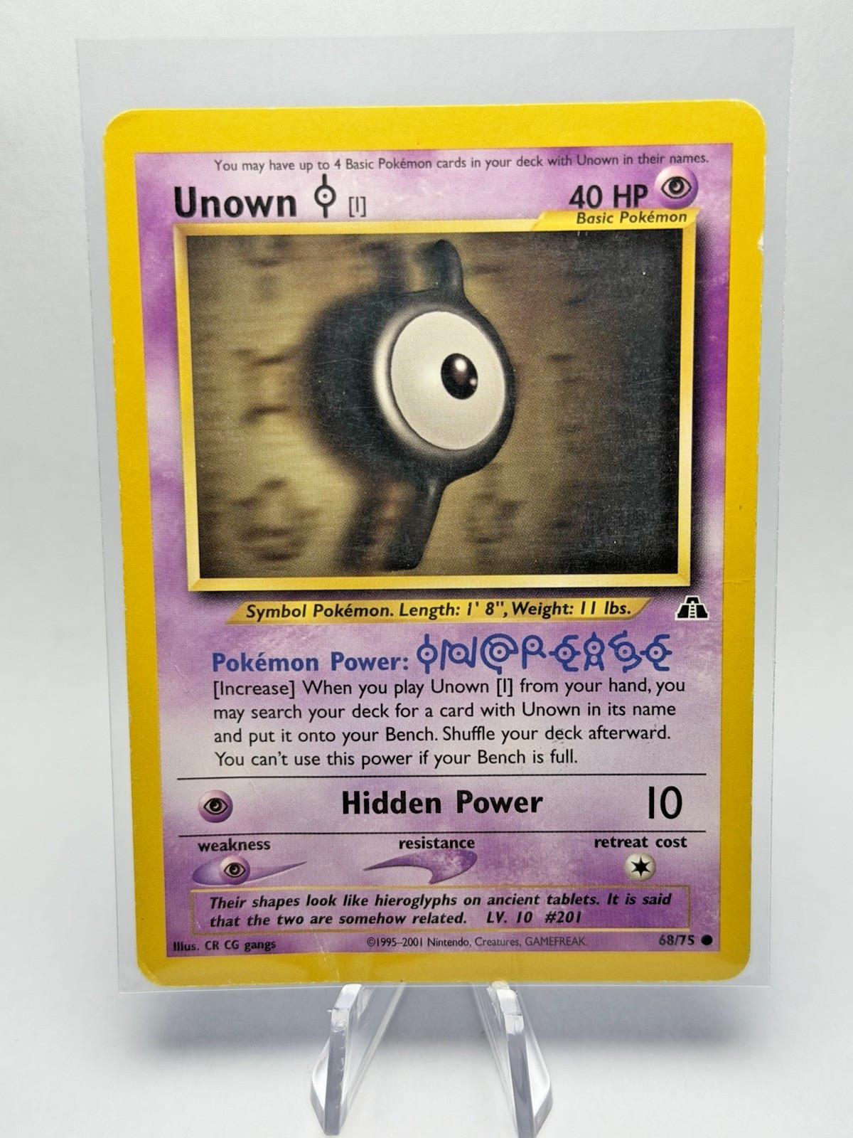 Unown [I] 68/75 Neo Discovery - Common Pokemon Card - MP & HP