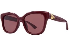 Gucci GG1830SK 003 Sunglasses Women's Burgundy/Red Square Shape 55mm