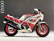 1987 Yamaha FZ600 double-sided glossy brochure NOS FZ 600