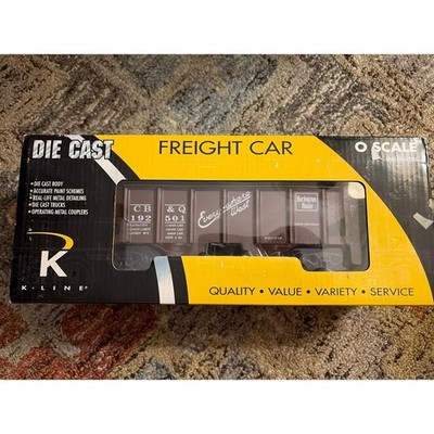 K-line K6255-1331 CB&Q Burlington Route 2-Bay Die-Cast Coal Hopper O Scale Train