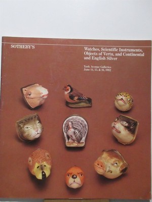 Sotheby's New York Auction Catalog - Watches Scientific Instruments June 1982