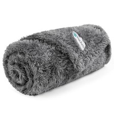 Dog Blanket for Small Dogs Grey, Fluffy Soft Puppy Blanket, Small 24x32 Gray