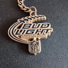 Bud Light Official Beer Sponsor of the NFl Metal Keychain Preowned #5