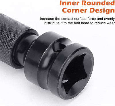 2pcs Impact Wrench Bit Adapter, Bit Holder Socket Adapter, 1/2 to 1/4 Inch, H...