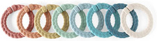 Linking Ring Set; Set of 8 Braided, Rainbow-Colored Versatile Linking Rings; Att