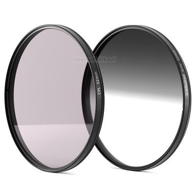 POL + Grauverlaufs-Filter passend für Nikon D5500 D5200 D5100 und AF-S 18-55 Obj