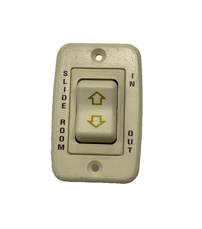 CW ATC 40A 12V Off White/Cream Slide Room In/Out Momentary Rocker Switch RV