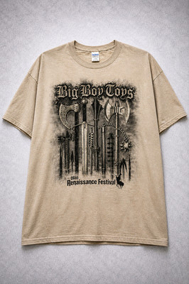 Vintage Ohio Renaissance Festival TShirt 3XL Medieval Sword Graphic Big Boy Toys
