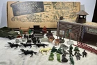 Marx US Army Training Center Play Set W/ Original Box Supply House Figures