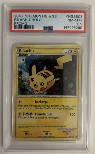 2010 POKEMON HEARTGOLD & SOULSILVER PROMO #HGSS03 PIKACHU-HOLO PSA 8.5