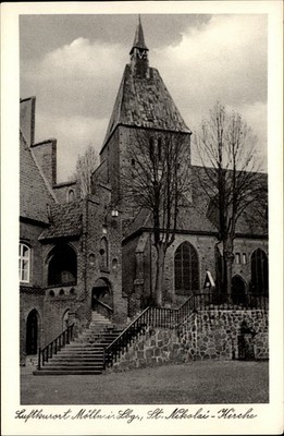 St Nikolai Kirche Lubeck Schleswig Holstein Germany vintage postcard g255