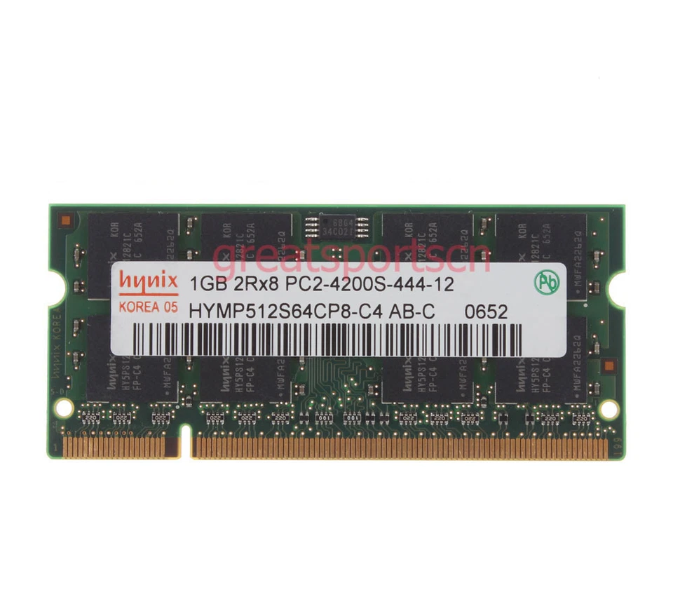Hynix PC2-4200 2GB 2X 1GB 2RX8 DDR2 533Mhz 200pin NON-ECC SODIMM Laptop Memory - Image 3 of 4