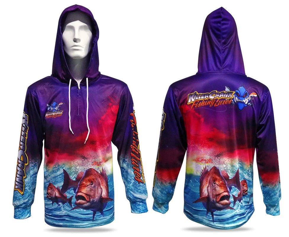 New Killer Crank Purple Snapper Tournament Fishing Shirt -All Kids & Adult Sizes