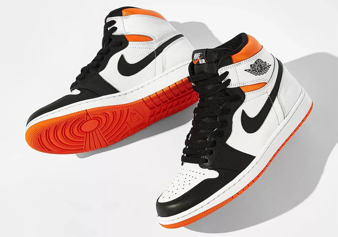 Nike Men's Jordan I 1 Retro High OG Electro Orange White