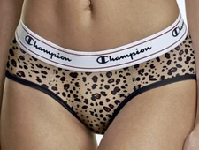 CHAMPION Wide Waistband Leopard Cotton Heritage Hipster Panty Womens Sz S 5 XL 8