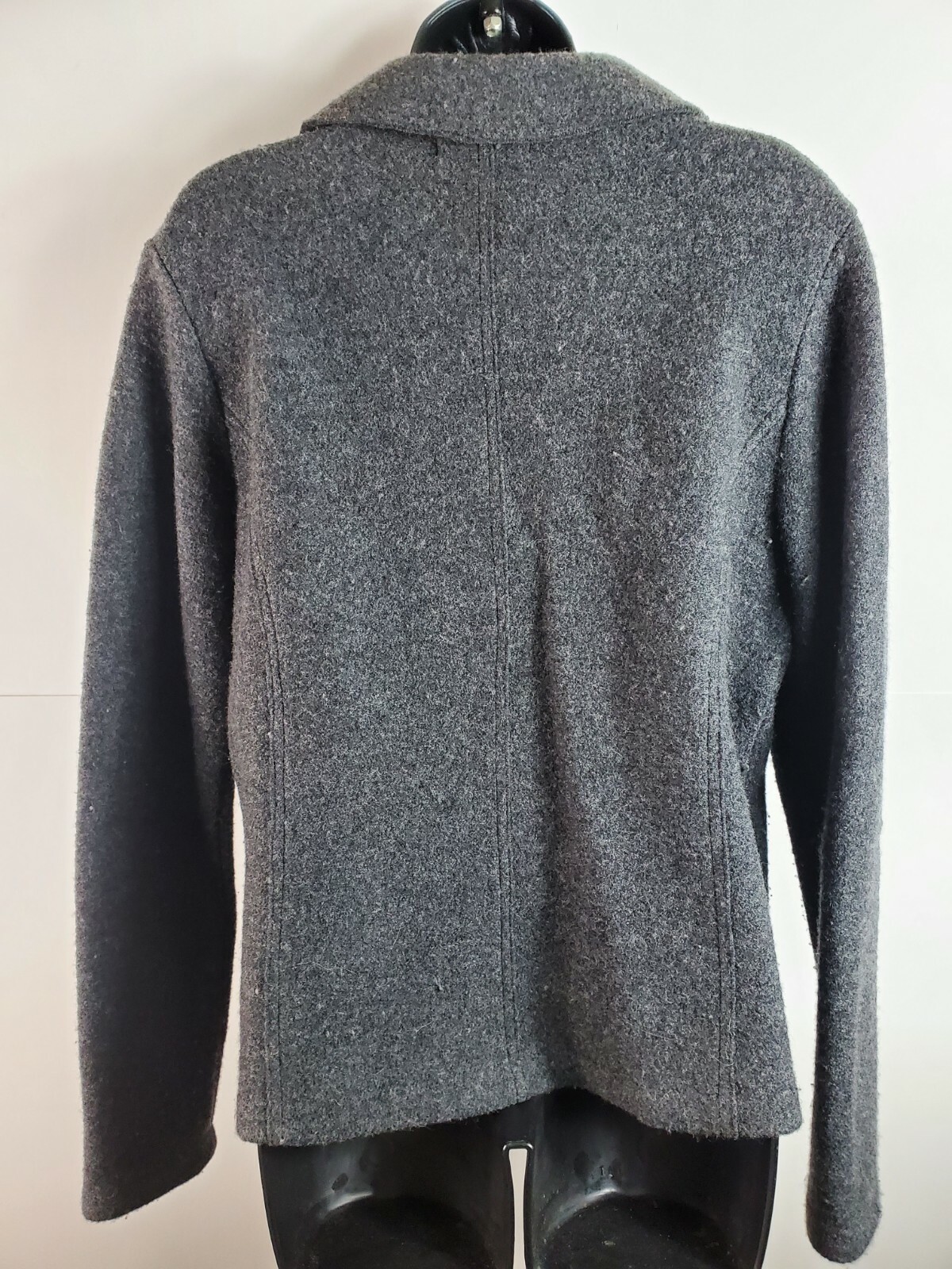 Willi Smith Jacket Wool Gray Small Button Up Ches… - image 4