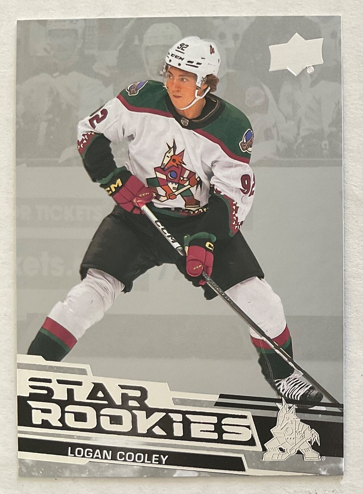 2023-24 LOGAN COOLEY UPPER DECK STAR ROOKIES CARD #3 ARIZONA COYOTES