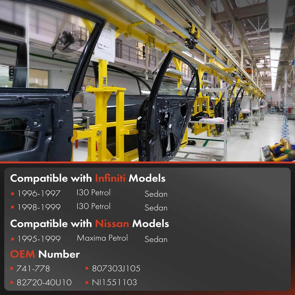 Regulador de ventana eléctrica de pasajero trasero con motor para Nissan Máxima Infiniti I30 Foto 3 de 4