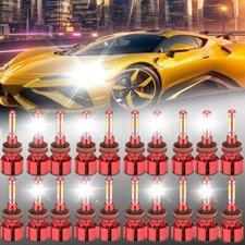 4-Side 20x H11  LED Headlight Kit High Low Beam Bulb Super Bright White 660000LM