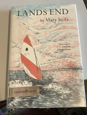 Lands End by Mary Stolz 1973 1st ed. Ex Library With DJ & Mylar Protector
