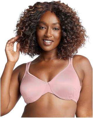 Bali Live It Up Seamless Underwire Bra Studio Pink Size 36DD Style 3353