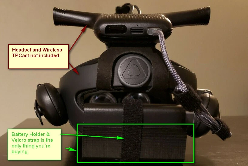 for HTC Vive VR Wireless Battery Holder for the Deluxe Audio Strap - New version - Image 2 of 4