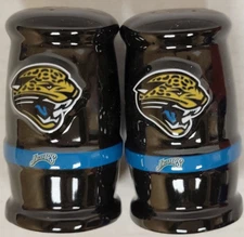 NFL Jacksonville Jaguars Ceramic Salt & Pepper Shaker Set, NEW