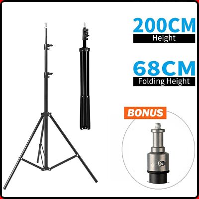 Studio Light Stand 2m Adjustable Professional Photo Tripod Photography