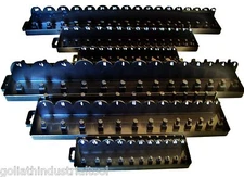 168pc GOLIATH INDUSTRIAL SOCKET TRAY RACK RAIL HOLDERS BLACK/BLACK DEEP SHALLOW