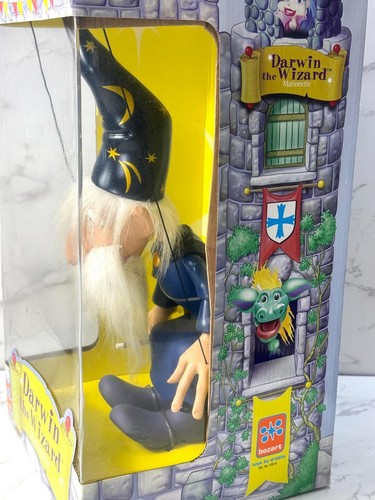 Darwin Wizard Marionette Puppet 1990's BOZART Daniel Oates in NEW Box - Picture 4 of 7