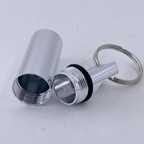 5 PCS Keychain Medicine Pill Box Case Bottle Holder Waterproof Metal Container - Picture 10 of 24