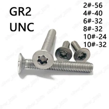Titanium GR2 Torx Socket Countersunk Flat Head Screws 2# 4# 6# 8# 10#