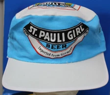 Scarce St. Pauli Girl Beer, Imported From German Elastic Hat/Cap New Never Used