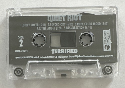 Quiet Riot Terrified Cassette Tape Rare 1993 Heavy Metal Ex / Mint Condition - Picture 7 of 7